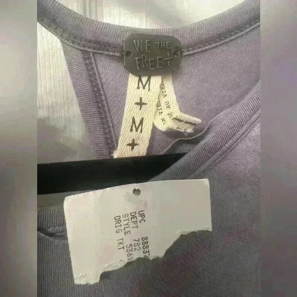 We The Free Free People Lavender Short Sleeved Open Back Swing Long Tunic Sz Med - Picture 4 of 7